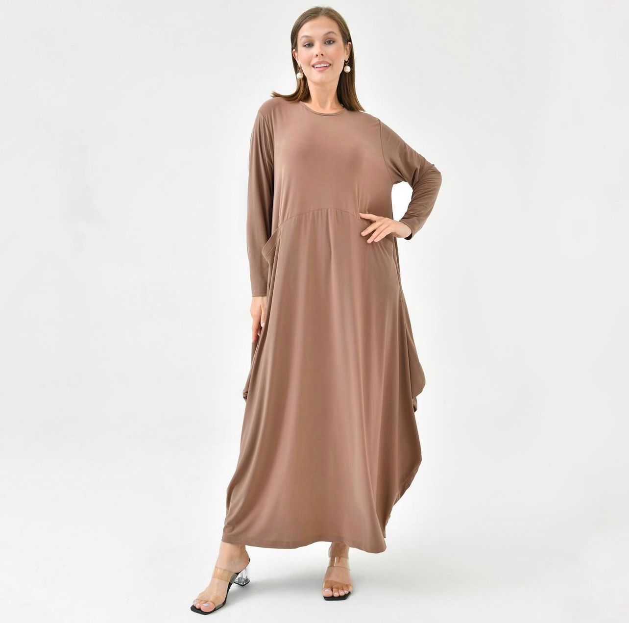 Blossom Collection Modest Sandy Brown Long Dress