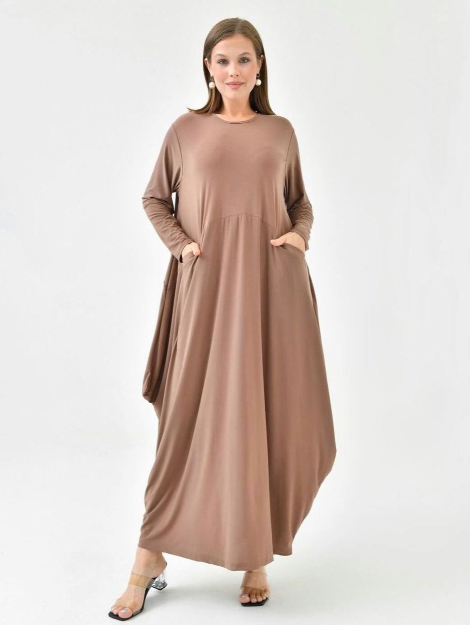 Blossom Collection Modest Sandy Brown Long Dress