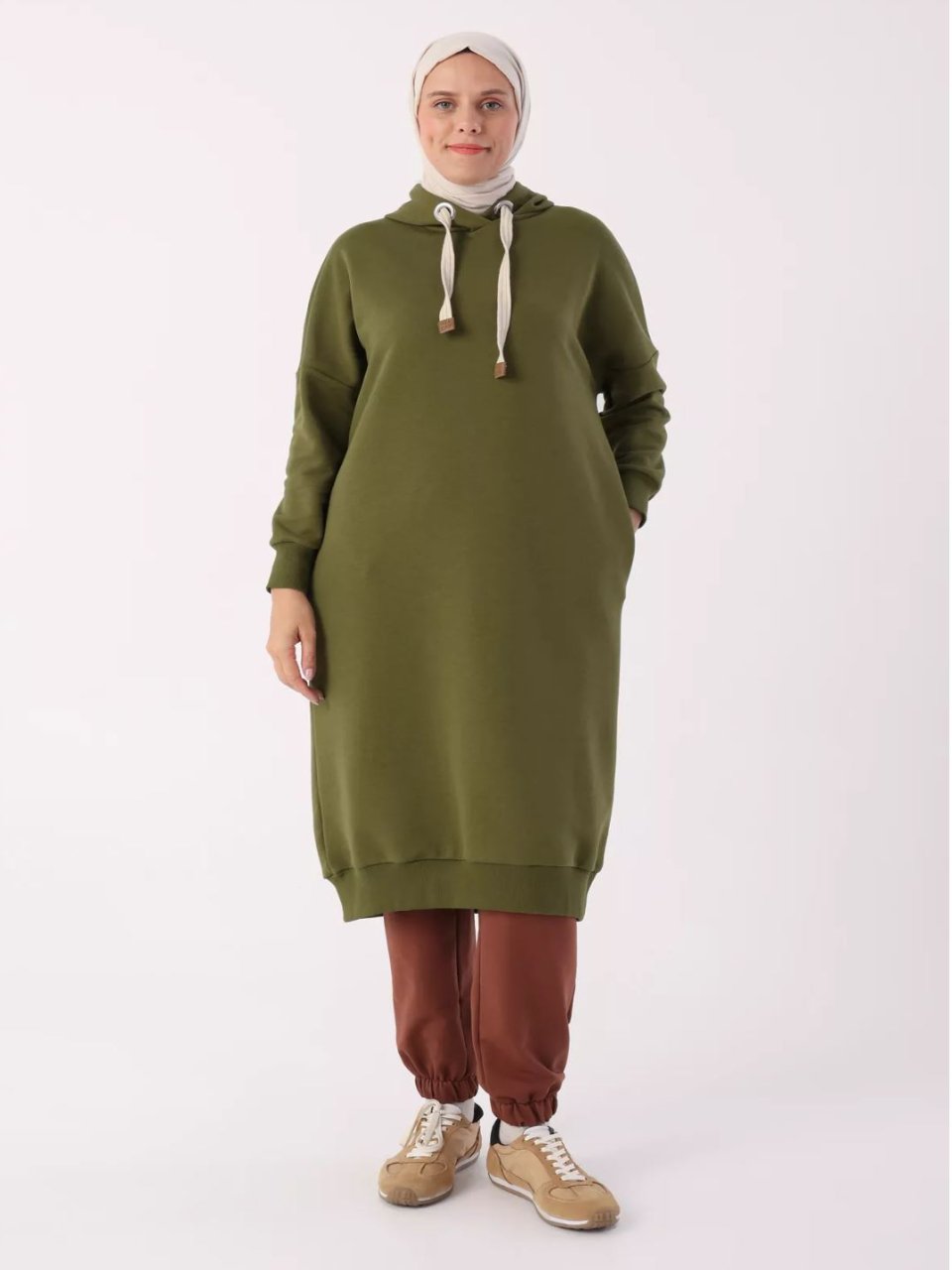 Blossom Collection Hooded Sweat Tunic With Pocket